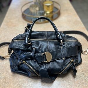 Steven Black Leather Bag